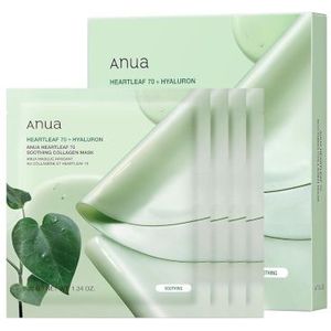 ANUA - Heartleaf 70 Soothing Collagen Mask - 4stukken