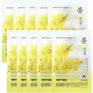 PRETTYSKIN - Hankook Spring Mask Pack - Forsythia - 10pcs Set