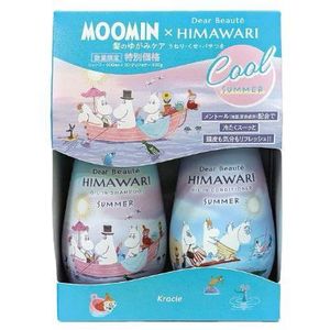 Kracie - Moomin x Dear Beaute HIMAWARI Cool Summer Shampoo & Conditioner Pair Set - 500ml + 500g