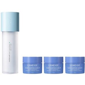 LANEIGE - Water Bank Blue Hyaluronic Essence Toner For Combination To Oily Skin - 160ml (1ea) + Water Sleeping Mask EX - 15ml...
