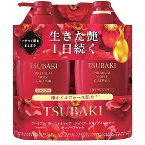 Shiseido - Tsubaki Premium Moist & Repair Shampoo & Conditioner Pump Pair Set - 450ml + 450ml
