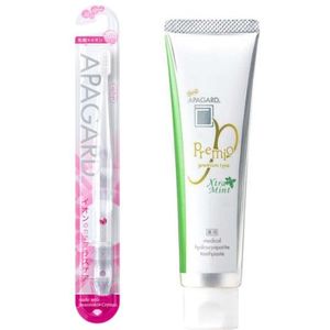 APAGARD - Premio Xtra Mint - 105g (1ea) + APAGARD - Crystal Toothbrush - 1pc - Random Color (1ea) Set