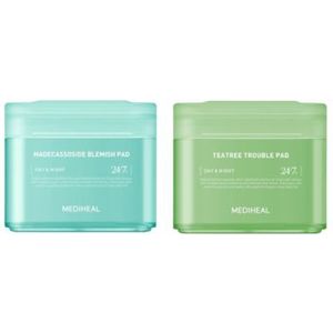 Mediheal - Madecassoside Blemish Pad - 100ea (1ea) + Teatree Trouble Pad - 100ea (1ea) Set