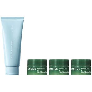 LANEIGE - Water Bank Blue Hyaluronic Cleansing Foam - 150g (1ea) + Cica Sleeping Mask 10ml (3ea) Set