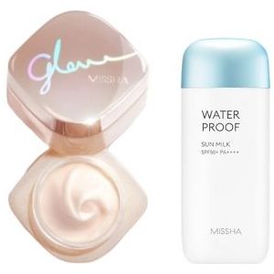 MISSHA - All-Around Safe Block Waterproof Sun Milk SPF 50+/PA++++ - 70ml X MISSHA - Glow Skin Balm - 50ml