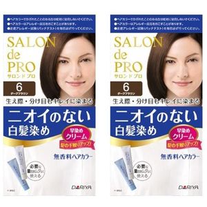 Dariya - Salon De Pro - Hair Color Cream - 6 Dark brown Duo set