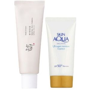 Rohto Mentholatum X BEAUTY OF JOSEON Super Moisture Sunscreen Set 50ml+80g