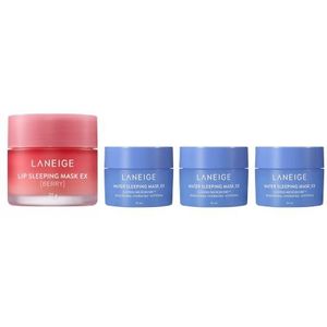 LANEIGE - Lip Sleeping Mask EX - 20g - Berry (1ea) + Water Sleeping Mask EX - 15ml (3ea) Set