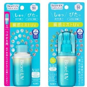 Kao Biore UV Aqua Rich Aqua Protect Mist SPF50 PA++++ 60ml + Refill (60ml) Set