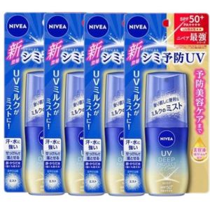NIVEA Japan - UV Deep Protect & Care Milk Mist SPF50+ PA++++ - 60ml (4ea) Set