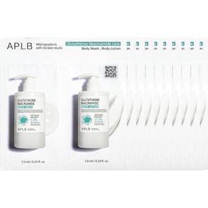 APLB - Glutathione Niacinamide Body Lotion & Wash Sachet Pack - 10pcs Set