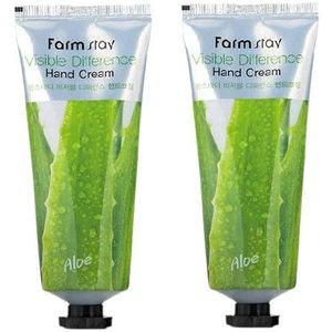 Farm Stay - Visible Difference Hand Cream - Aloe - 100ml (2ea) Set