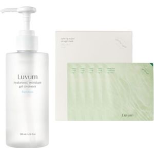 LUVUM - Bamboo Hyaluronic Moisture Gel Cleanser - 200ml + Calming Pair Cica Gel Mask - 5 pcs Set