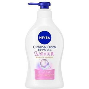 NIVEA Japan - Cream Care Body Wash Double Moisture Retaining Beautiful Pump - 470ml - Skin Floral Bouquet Scent