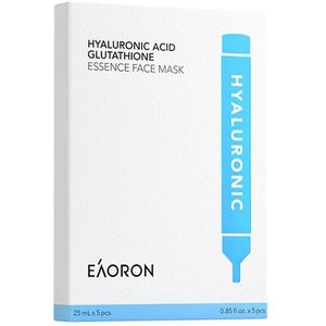 EAORON - Hyaluronic Acid Glutathione Essence Face Mask - 5pcs (New Version of Hyaluronic Acid Collagen Hydrating Face Mask )