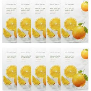NATURE REPUBLIC - Real Nature Sheet Mask - Orange - 1pc (10ea) Set