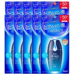 Rohto Mentholatum - Skin Aqua Hyaluronic Serum UV SPF50+ PA++++ - 70g - White (10ea) Set