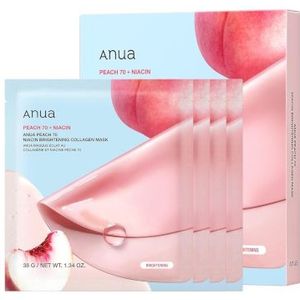 ANUA - Peach 70 Niacin Brightening Collagen Mask - 4stukken