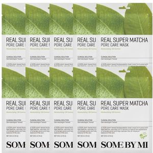 SOME BY MI - Real Super Matcha Pore Care Mask - 10stukken