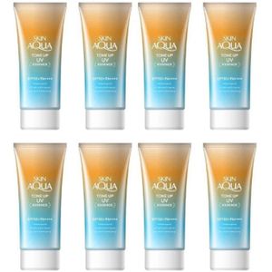 Rohto Mentholatum Skin Aqua Tone Up Essence Latte Beige SPF50+ PA++++ 80g (8ea) Set