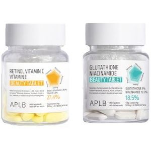 APLB - Glutathione Niacinamide & Retinol Vitamin C Vitamin E Beauty Tablet - (30ea*2pcs) Set