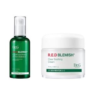 Dr.G - R.E.D Blemish Clear Soothing Cream - 70ML (1ea) + R.E.D Blemish Clear Soothing Active Essence - 80ml (1ea) Set