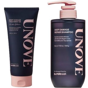 Dr. FORHAIR - UNOVE - Deep Damage Treatment EX - Tender Bloom - 320ml + Deep Damage Repair Shampoo - 500g Set