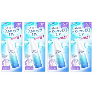 Rohto Mentholatum Skin Aqua Super Moisture UV Mist SPF50+ PA++++ 60ml (4ea) Set