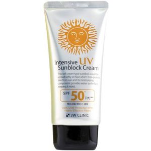 3W Clinic - Intensive UV Sunblock Cream SPF50+ PA+++ - 70ml