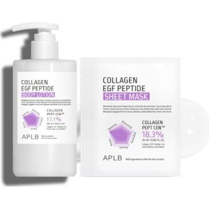APLB - Collagen EGF Peptide Body Lotion - 300ml (1ea) X Sheet Mask (5ea) Set