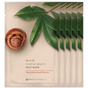 face republic Sleeping Beauty Face Mask - 23ml - Nourishing Snail Essence (5ea) Set