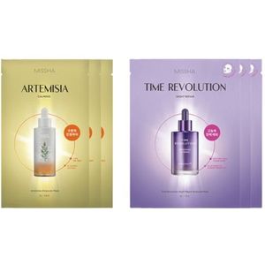 MISSHA - Time Revolution Night Repair Ampoule Sheet Mask - 30g X MISSHA - Artemisia Ampoule Sheet Mask - 27g