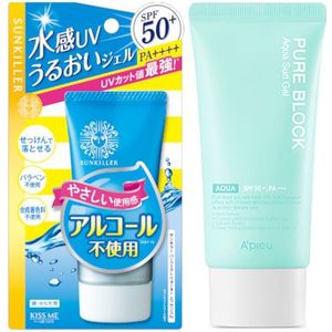 ISEHAN - Kiss Me Sunkiller Perfect Water Essence SPF50+ PA++++ - 50g X APIEU Pure Block Aqua Sun Gel SPF50+ PA+++