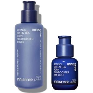 innisfree - Retinol Green Tea PDRN Skin Booster Toner - 170ml (1ea) X Retinol Green Tea PDRN Skin Booster Ampoule - 40ml (1ea)