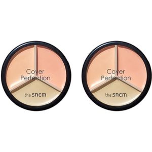 The Saem - Cover Perfection Triple Pot Concealer - 4.5g*3 - 03 Correct Up Beige (2ea) Set