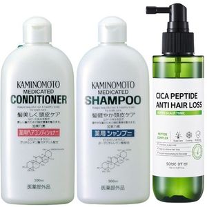 KAMINOMOTO X SOME BY MI Hair Care Shampoo & Conitioner & Toinc Set