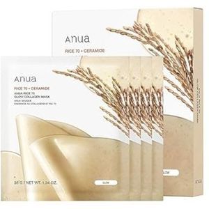 ANUA - Rice 70 Glow Collagen Mask - 4stukken
