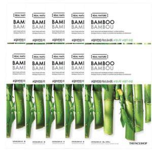 THE FACE SHOP - Real Nature Face Mask - Bamboo - 1pc (10ea) Set