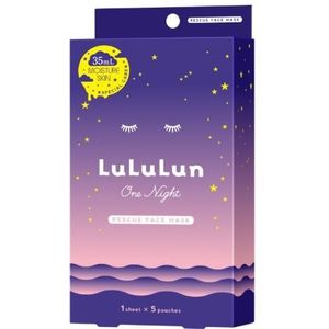 LuLuLun - One Night Facial Mask PINK - 5stukken - Moisturizing Skin