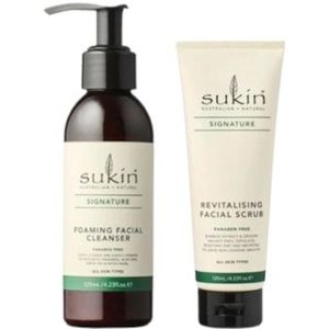 Sukin - Signature Foaming Facial Cleanser - 125ml (1ea) X Signature Revitalising Facial Scrub - 125ml (1ea)