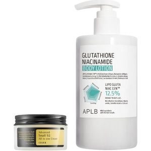 COSRX - Advanced Snail 92 All In One Cream - 100g + APLB - Glutathione Niacinamide Body Lotion - 300ml Set