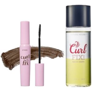ETUDE - Curl Fix Mascara - 8g - 02 Brown + Remover Set