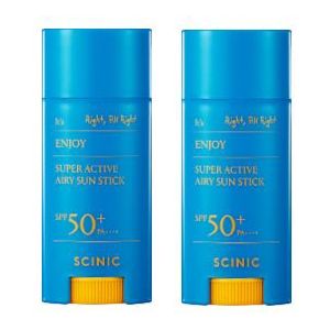 SCINIC Enjoy Super Active Airy Sun Stick SPF50+ PA++++ - 15g (2ea) Set