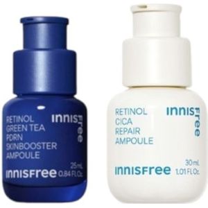 innisfree - Retinol Green Tea PDRN Skin Booster Ampoule - 25ml (1ea) X Retinol Cica Repair Ampoule - 30ml (1ea)