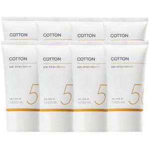 MISSHA All Around Safe Block Cotton Sun SPF50+ PA++++ (New Version of All Around Safe Block Daily Sun) - 50ml (8ea) Set
