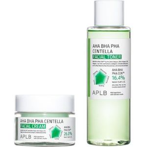 APLB - AHA BHA PHA Centella Facial Cream - 55ml (1ea) + Facial Toner - 160ml (1ea) Set