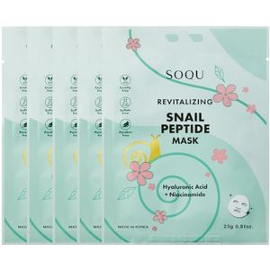 SOQU - Revitalizing Snail Peptide Mask - 23g*5 bladen