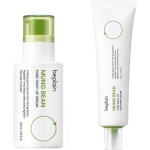 beplain - Mung Bean Pore Tight-Up Serum + Soothing Cream Set