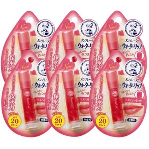 Rohto Mentholatum - Water Lip Colour Balm SPF 20 PA++ - 1pc - Raspberry Red (6ea) Set
