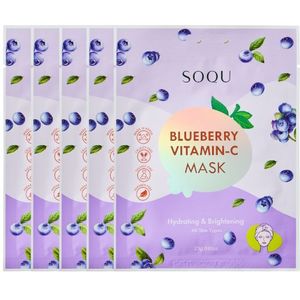 SOQU - Blueberry Vitamin C Mask - 23g*5 bladen